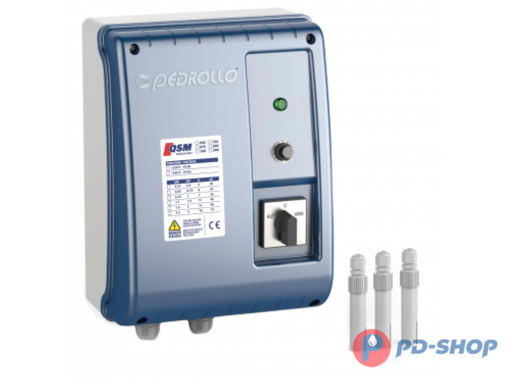 Пульт управления для однофазных скважинных насосов с датчиком уровня Pedrollo QSM 200 QSM 200 530QSMA20A1 в фирменном магазине Pedrollo